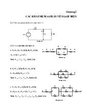 Bài tập chương 2 môn Kỹ thuật phân tích mạch | Đại học Bách khoa Hà Nội