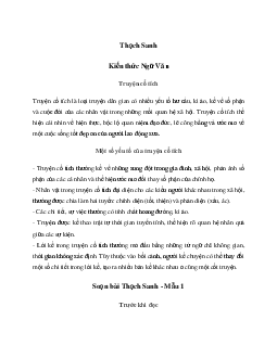 Soạn bài Thạch Sanh - Kết nối tri thức 6