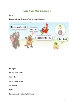 Tiếng Anh lớp 3 Unit 6: Lesson 4  trang 101 Explore Our World