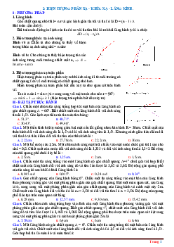 Phương pháp giải toán Hiện tượng phản xạ-khúc xạ-lăng kính