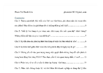 Đề cương câu hỏi ôn thi môn Quản trị bán hàng có đáp án chi tiết | Học viện Công nghệ Bưu chính Viễn thông