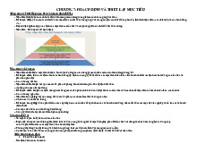 CHƯƠNG 7 Hoạc địch và thiết lập mục tiêu - Môn Quản trị Học - Đại Học Kinh Tế - Đại học Đà Nẵng