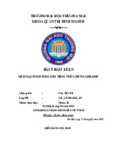 Kế Hoạch Kinh Doanh Tiệm Nước Detox RE&RE | Bài thảo luận khởi sự kinh doanh