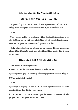 Giải GDCD 7 Bài 4: Giữ chữ tín | Kết nối tri thức