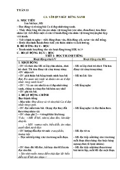 Giáo án Tiếng Việt 1 - Tuần 33 | sách Vì sự bình đẳng và dân chủ trong giáo dục