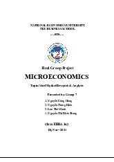 Final Group Project: Steel Market Research Analysis | Microeconomics | Trường Đại học Quốc tế, Đại học Quốc gia Thành phố Hồ Chí Minh