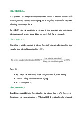 Đề cương ôn tập về môn phân tích kinh doanh  | Học viện Nông nghiệp Việt Nam