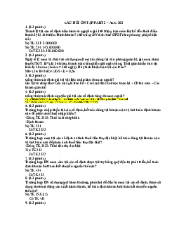 Đề cương ôn tập môn nguyên lý kế toán 1 (Có lời giải)