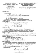 Đề chọn học sinh giỏi Toán 9 năm 2024 – 2025 phòng GD&ĐT Hoài Đức – Hà Nội
