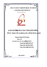 Tiểu luận về Quản lí dự án phần mềm web bán đồ ăn nhanh môn Quản lý dự án phần mềm | Học viện Công Nghệ Bưu Chính Viễn Thông