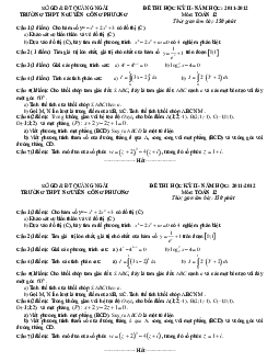 Đề thi HK2 lớp 12 trường Nguyễn Công Phương – Quảng Ngãi 2011 – 2012