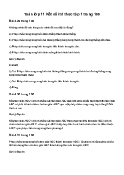 Toán 11 Bài 14: Phép chiếu song song - Sách Kết Nối Tri Thức