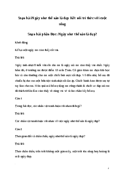 Soạn bài: Ngày như thế nào là đẹp? Tiếng Việt 3 | Kết nối tri thức