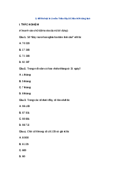 Đề thi cuối kì 2 lớp 3 môn Toán học kì II - đề 2 năm 2022 - 2023 | Chân trời sáng tạo (sách mới)