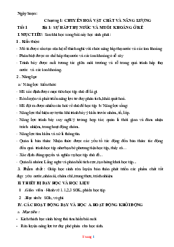 Giáo án Sinh 11 theo công văn 5512 học kỳ 1