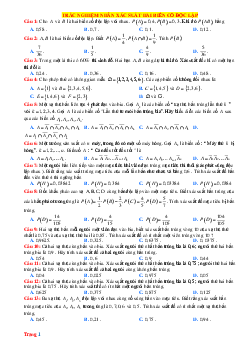 TOP 30 câu trắc nghiệm toán 11 về công thức nhân xác suất