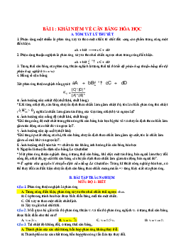 Bài tập trắc nghiệm môn Hóa học 11 sách Kết nối tri thức với cuộc sống (Cả năm)