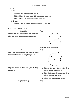 Chuyên đề đường tròn Toán 6