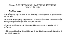 Chương 7 Tính toán nối đất trong hệ thống cung cấp điện | Đại học Thái Nguyên