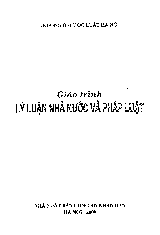 Giáo trình Lý luận nhà nước và pháp luật | Đại học Luật Hà Nội