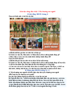 Giải Giáo dục công dân 6 Kết nối tri thức bài 2 Yêu thương con người