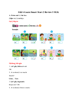 Giải SGK i-Learn Smart Start 2 Review 5