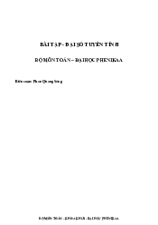 Bài Tập Chương 1 Đại số tuyến tính | Trường Đại học Phenika