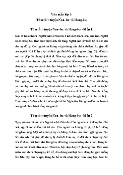 Văn mẫu lớp 6: Tóm tắt truyện Non-bu và Heng-bu (8 mẫu) - Chân Trời Sáng  Tạo