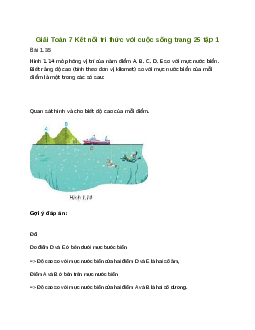 Giải Toán 7 Bài tập cuối chương I - Kết nối tri thức với cuộc sống