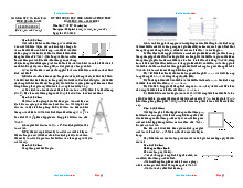 SỞ GIÁO DỤC VÀ ĐÀO TẠO HÀ NỘI TRƯỜNG THPT ĐỒNG QUAN  KÌ THI HỌC SINH GIỎI KHỐI 10  Môn  Vật lý