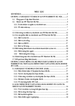 Báo cáo thực tập tại JW Marriott Hà Nội