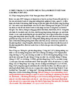 Tiểu luận Kinh tế vi mô đề tài "Thực trạng lạm phát năm 2007"