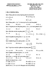 Đề giữa học kỳ 1 Toán 9 năm 2025 – 2026 trường TH&THCS Vạn An – Bắc Ninh