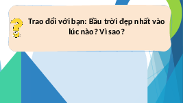 Giáo án điện tử  Tiếng Việt 4 KNTT -  Kết Nối Tri Thức:  bầu trời mùa thu.