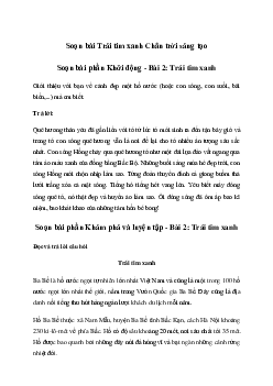 Soạn bài Trái tim xanh trang 82 | Tiếng việt 3 Chân trời sáng tạo