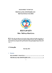 Phân tích quan điểm của triết học Mác- Lênin về mối quan hệ biện chứng giữa vậtchất và ý thức - Triết học Mác Lenin| Đại học Kinh Tế Quốc Dân