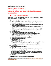 Tổng hợp kiến thức Pháp luật Đại cương - Chương 1 đến 5 | Pháp luật đại cương | Đại học Nông Lâm Thành phố Hồ Chí Minh