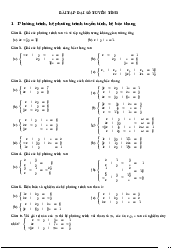 Bài tập đại số tuyến tính - Đại số tuyến tính | Trường Đại học Công nghệ, Đại học Quốc gia Hà Nội