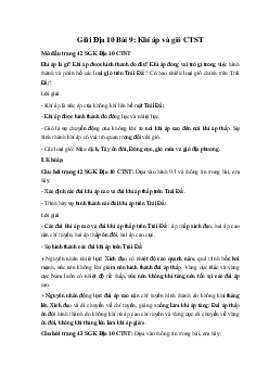 Giải Địa 10 Bài 9: Khí áp và gió CTST ( có đáp án)