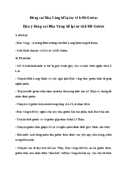 Văn mẫu lớp 6: Đóng vai Rùa Vàng kể lại sự tích Hồ Gươm | Kết nối tri thức