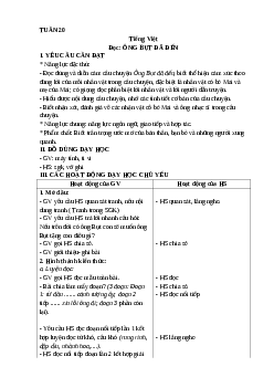Giáo án Tiếng Việt lớp 4 Tuần 20 | Kết nối tri thức
