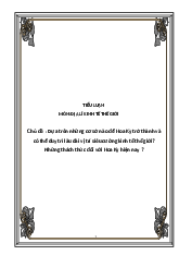 Tiểu luận môn địa lí kịnh tế thế giới