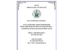 Báo cáo Thực tập dinh dưỡng cộng đồng môn Giáo dục nâng cao sức khỏe | Đại học Y Tế Công Cộng