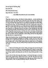 Bài Kiểm Tra  môn Pháp luật đại cương | Trường đại học Mở Hà Nội