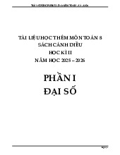 Tài liệu học thêm môn Toán 8 sách Cánh Diều học kì 2