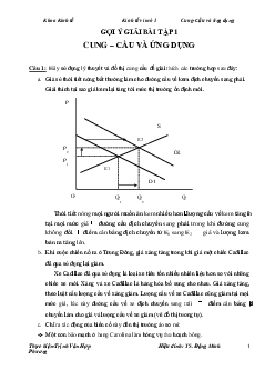 Gợi ý giải bài tập 1 Cung - Cầu và Ứng dụng