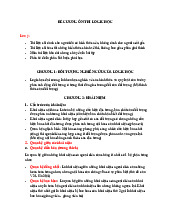 Đề cương ôn thi logic học | Trường Đại học Luật, Đại học Quốc gia Hà Nội