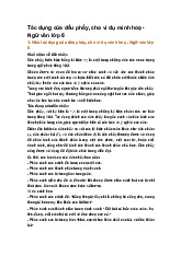 Tác dụng của dấu phẩy, cho ví dụ minh hoạ - Ngữ văn lớp 6