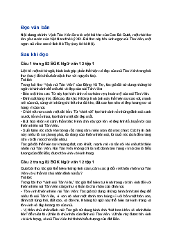 Soạn bài Vịnh Tản Viên sơn | Ngữ văn 12 Chân trời sáng tạo (Tập 1)