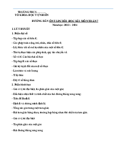 Đề cương ôn tập học kì 1 môn Toán 7 sách Cánh diều